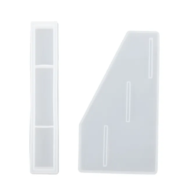 2 piezas estante molde de silicona gel de sílice para estantes de almacenamiento soportes en forma epoxi