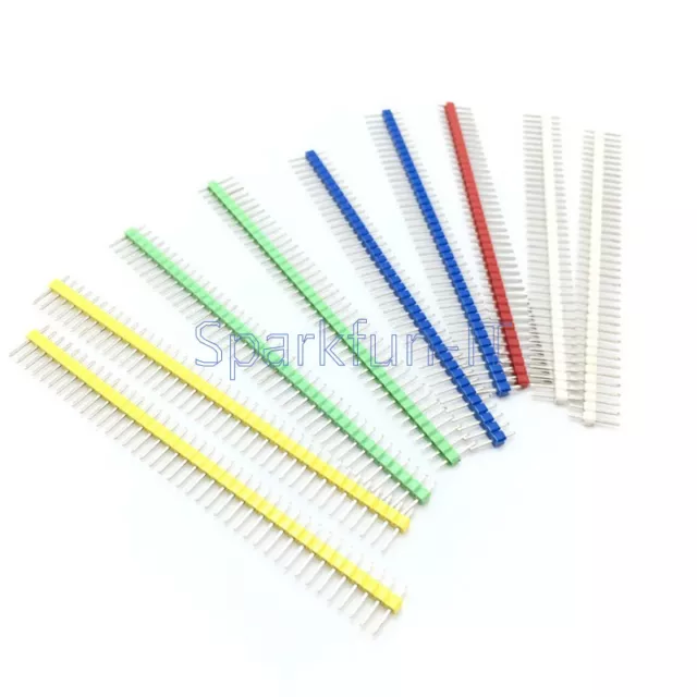 10Stks Blue/Red/Yellow/Green/White 40Pin 1x40P Male 2.54mm Breakable Pin Header