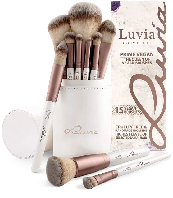Set Pennelli da Trucco Prime Vegan per make-up Professionale - 15 Pennelli