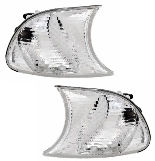 Frontblinker Set für 3er BMW E46 Coupe + Cabrio Facelift Blinker Silber Weiß