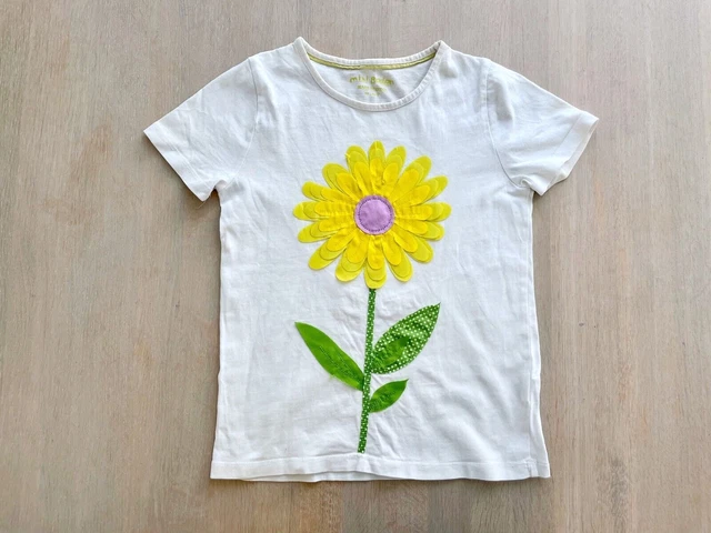 T-shirt da bambina di Mini Boden, Sun Flower Top, 7-8 anni