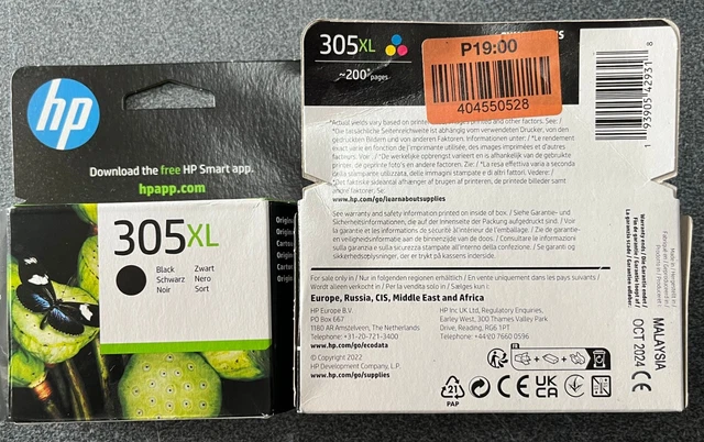 KIT 2 CARTUCCE ORIGINALI alta capacità HP 305 NERO XL + COLORE XL ~ UFFICIALI HP