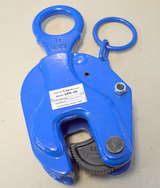 Vestil #LPC-20 Positive Lock Plate Clamp- 2000 Lbs.  Open box.