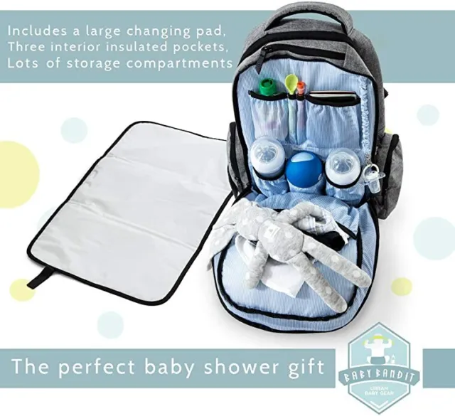 Large Diaper Bag Backpack Changing Station for Baby Mommy Bag for traveling Gear