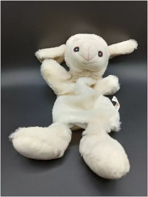 Doudou Peluche Marionnette Mouton  blanc crème-Toi Toys