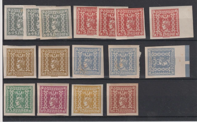 Osterreich  Austria 1920 1921  collection of 16 NEWSPAPER STAMPS