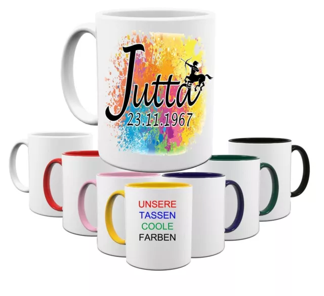 Namenstasse Personalisierte Tasse Mit Namen Sternzeichen Geburtsdatum Geschenk