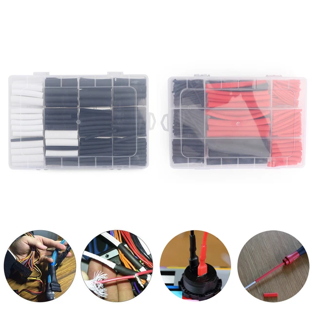 570Pcs Thermorétractables 3:1 Tubes Électrique Gaine Câble Fil Heatshrink Tube A 3