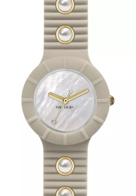 Orologio HIP HOP donna PEARLS, cinturino in silicone e glam, SOLO TEMPO - 3H