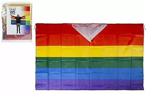 CAPA BANDERA ARCO IRIS del Orgullo Gay con capucha lgbt Carnaval Portátil Festival Vestido Reino Unido