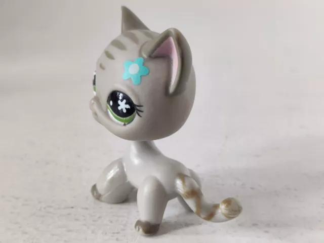 Littlest Pet Shop LPS #483 Gray Shorthair Cat Hasbro Free Shipping Worldwide 2