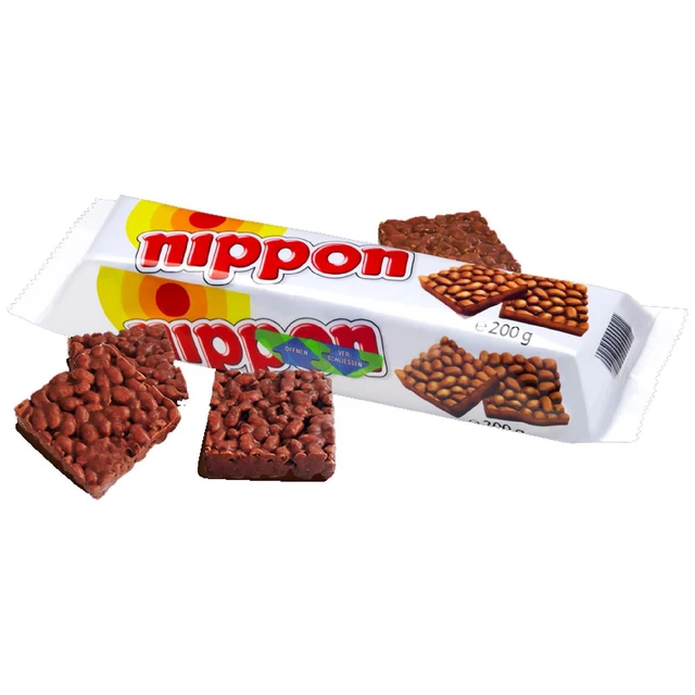 Biscuits Riz Soufflé Nippon Hosta Enduit Chocolat au Lait 200g