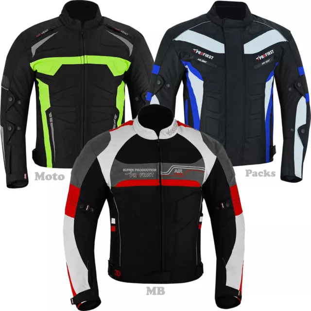 Mens motorcycle jackets Textile Cordura Waterproof Armoured Motorbike Jacket