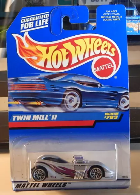 Twin Mill II Race Car Exposed Engine Hot Wheels 1998-783 Mainline Retired 2006