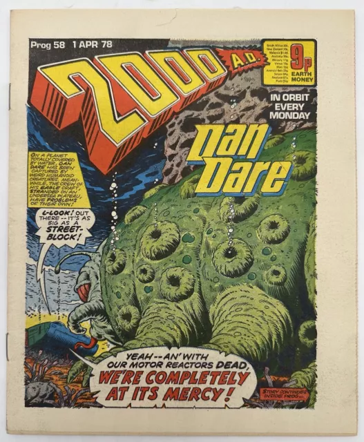 2000AD Comic, Prog 58 - 1 April 1978 - Lovely Condition, Judge Dread, Dan Dare