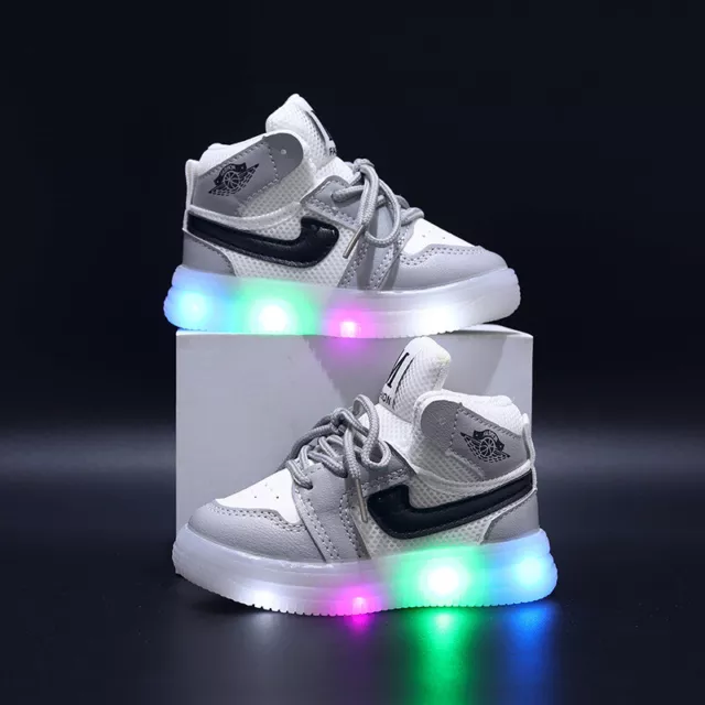 Scarpe da ginnastica bambine bambine bambini si illuminano scarpe da ginnastica luminose LED flash 3