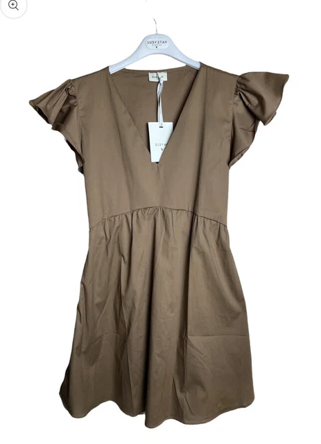Abito Vestito donna Estivo Cacao SUSY MIX tg S -NUOVO con Etichette-SPED. Gratis