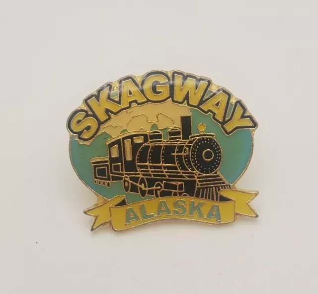 Skagway Alaska Collectible Souvenir Travel Tourist Lapel Pin Pinchback TRAIN PIN