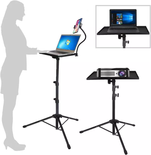 Treppiede per Proiettore Laptop con Altezza Regolabile Supporto per Pc Portatile