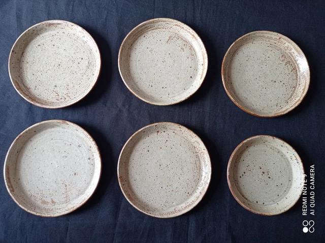 6 Assiettes Céramique Grès Migeon La Borne
