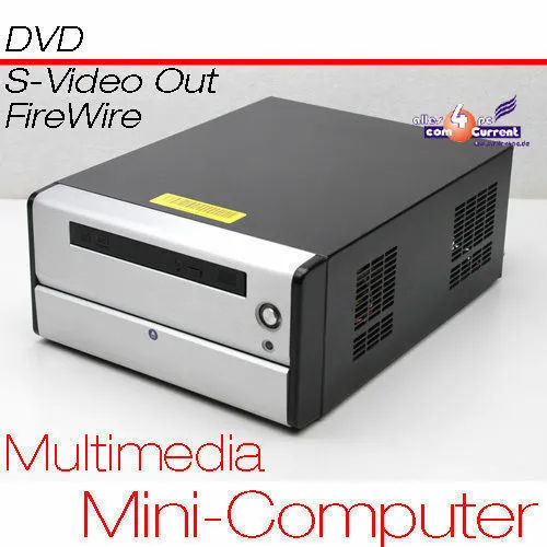 Nicer Multimedia Compact 12V Computer CPU 1,6 GHZ S-VIDEO Tv-Out 80GB 1GB