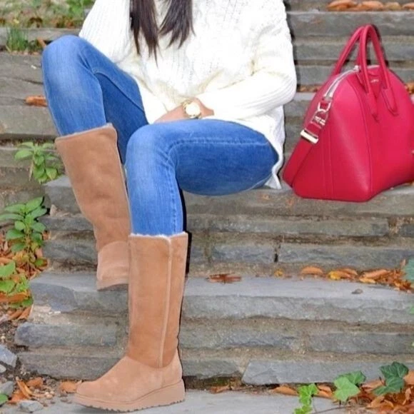 UGG AUSTRALIA KARA classic Chestnut suede women s tall boots 1013429 multiple sz 129.99 PicClick
