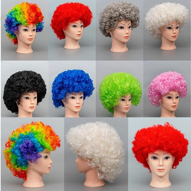 Curly Hair Afro Wigs Fancy Dress Party Costume Funky Disco Clown Men Ladies 70S