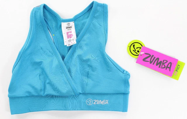 Zumba Angehoben Mitte Level V Bh Bangin Blau Extra Klein XS Z1T00581 XS Yoga Gym