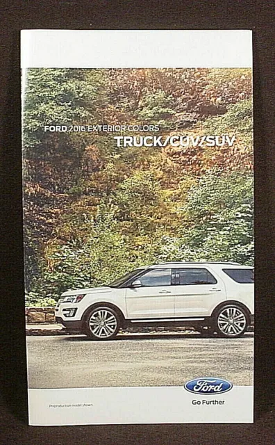 2016 Ford Truck / Pick-Up / Suv  Paint Color Chip Brochure - Original