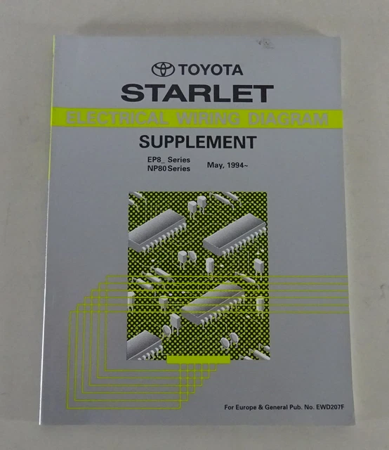 SHOP MANUAL ELECTRICAL Wiring Diagram Toyota Starlet, 05/1994 £17.07