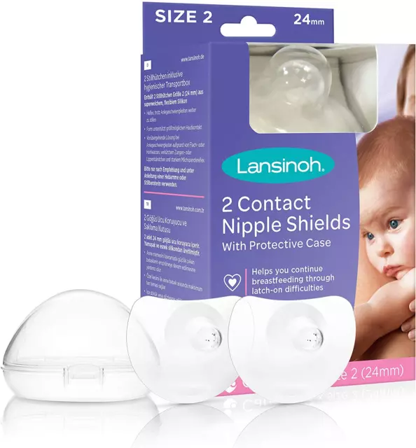 Lansinoh Contact Nipple Shields 2 pack, 24mm Large