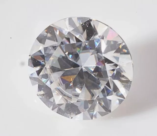 Moissanit Diamant 1 CT 6,5mm GRA zertifiziert Code graviert rund  weiß D Color