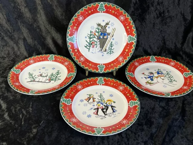 Montgomery Ward & Co. Chicago COUNTRY PALS 7 1/2" Salad Plates - Set of 4