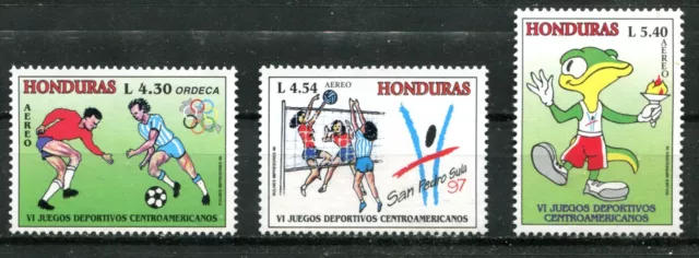 HONDURAS 1996, SPORT: 6TH CENTRAL AMERICAN GAMES, SOCCER,  Scott C977-C979, MNH