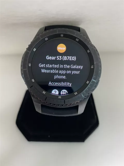 Samsung Gear S3 Frontier 46mm R760 Bluetooth Smartwatch Black GOOD Condition