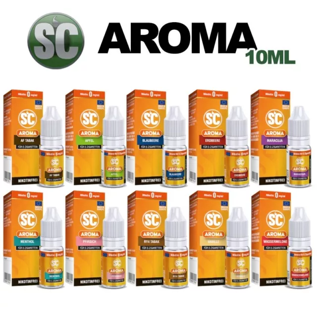 SC Aroma - 10ml Premium Aromen Flavour Konzentrat Liquid für E-Zigarette Set