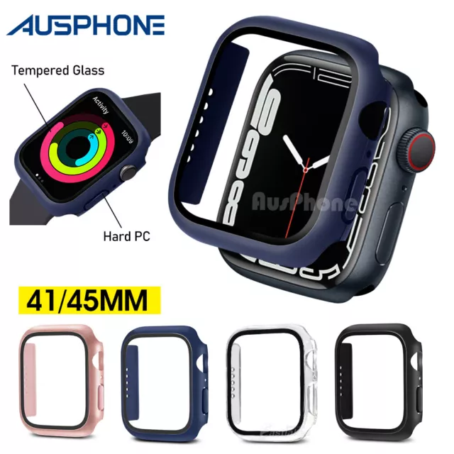 For Apple Watch Ultra 9 8 SE 7 6 5 4 3 2 Case Full Glass Cover 41 45 40 44 49mm