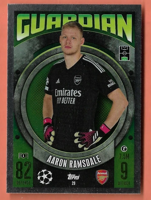 TOPPS MATCH ATTAX 2023-2024 CARD N.29 Aaron Ramsdale Arsenal Guardian ...
