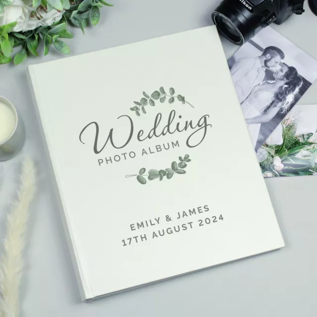 Personalised Traditional Botanical Theme Mr & Mrs Photo Wedding Day Album