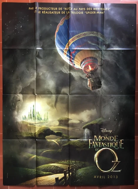 Affiche LE MONDE FANSTASTIQUE D'OZ Sam Raimi JAMES FRANCO Dirigeable 120x160cm