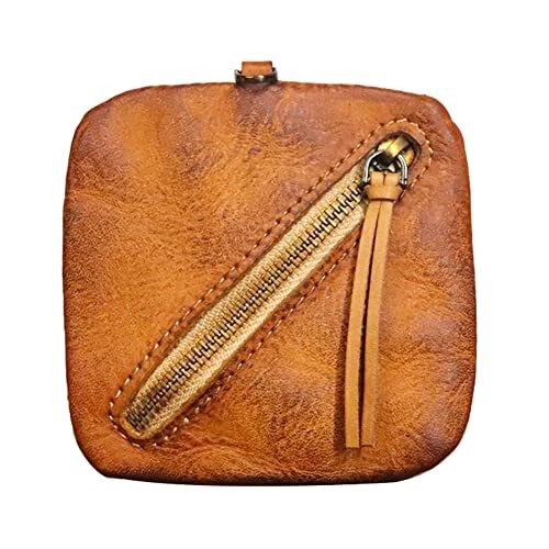 Huyfoig Leather Coin Pouch Purse For Men - Small Change Purse for Men - Coin ...