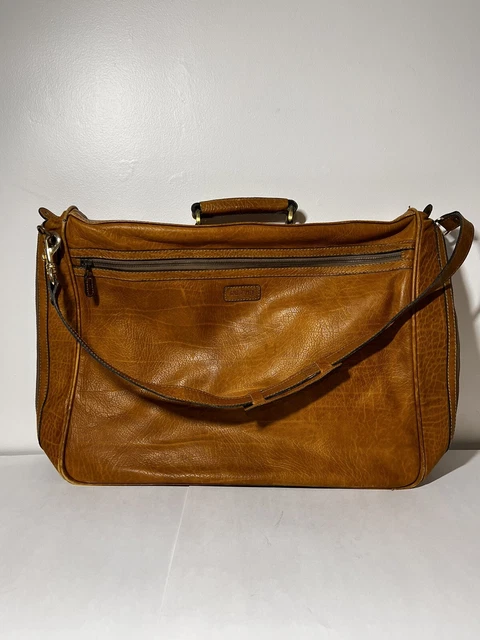 Gold Pfeil VTG Brown Leather Garment Bag Travel Luggage Suitcase RARE Germany