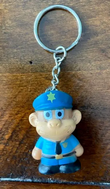 Paws STAR AWARDS Vintage Monkey Police Officer Key Ring Keychain Fob