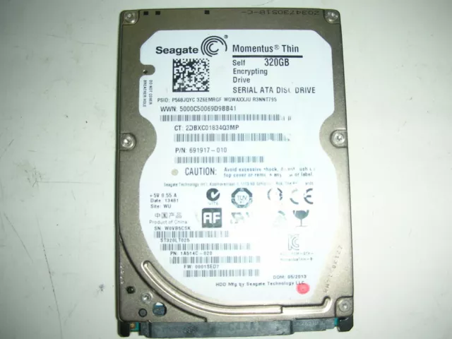 Seagate Momentus Thin 320gb ST320LT025 100696152 Rev C 000SED7 2,5 " SATA