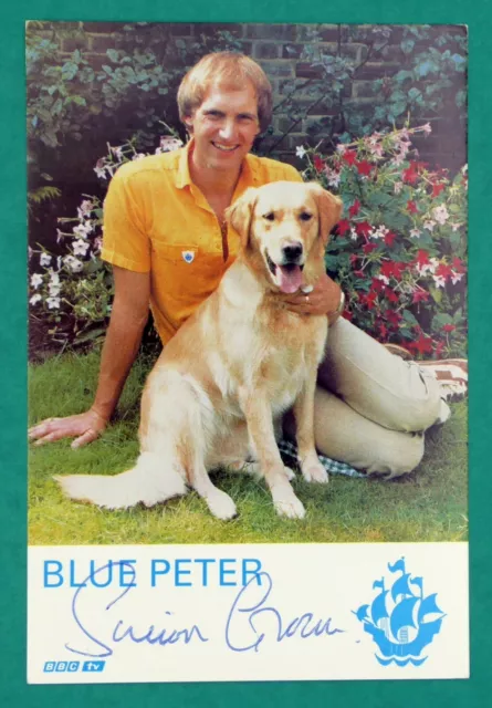 BLUE PETER presenter SIMON GROOM hand signed autographed BBC photo card