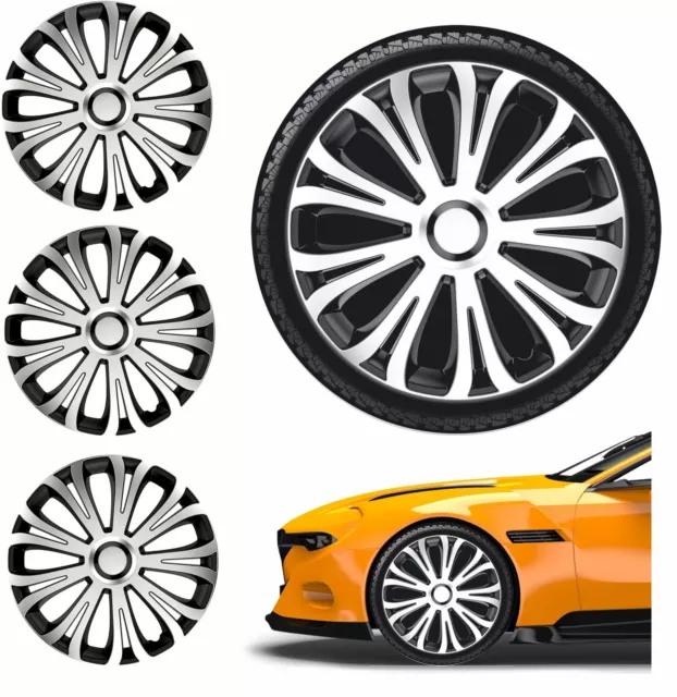 4x Wheel Trims Hub Caps 15" Covers fits Mazda 1, 2 & 3