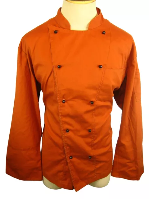 Mens Dickies Rust Orange LS Double Breasted Chef's Tunic Shirt sz 50