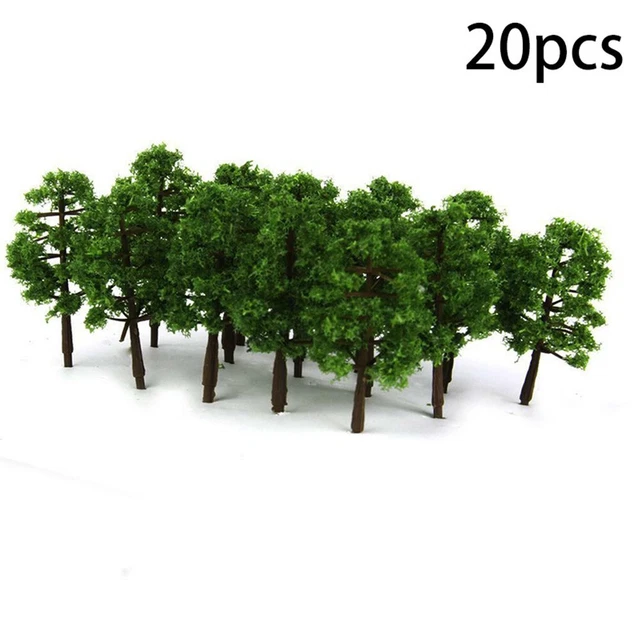 Arbres modèles colorés 20 pièces accessoires de décor faits à la main pour