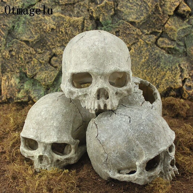 Fish Tank Aquarium Skull Ornamen tCave Decorations Pirate Resin Decoration Decor