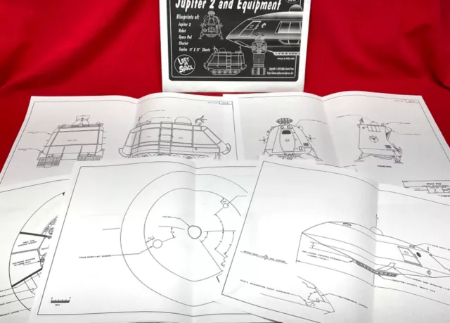 7 Lost In Space 11X17 Blueprints - Jupiter 2 Chariot Space Pod - Phillip Lublin 7 Lost In Space 11X17 Blueprints - Jupiter 2 Chariot Space Pod - Phillip Lublin